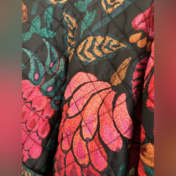 NWT Farm Rio quilted puffer belted jacket- size S - Picture 6 of 7